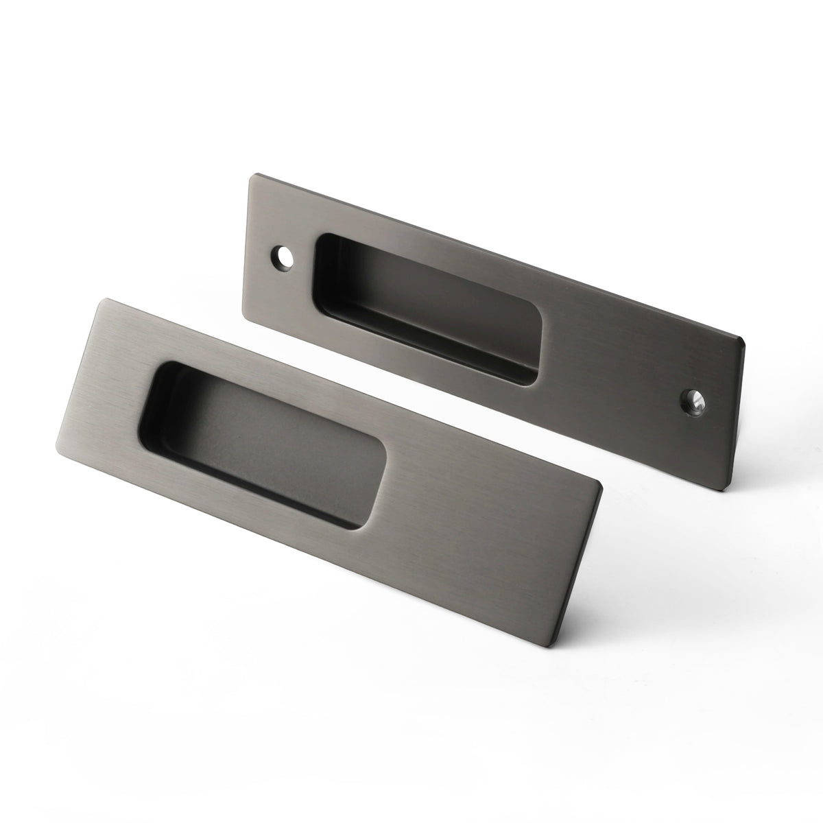 Aria Sliding Door Passage Set in Matte Grey