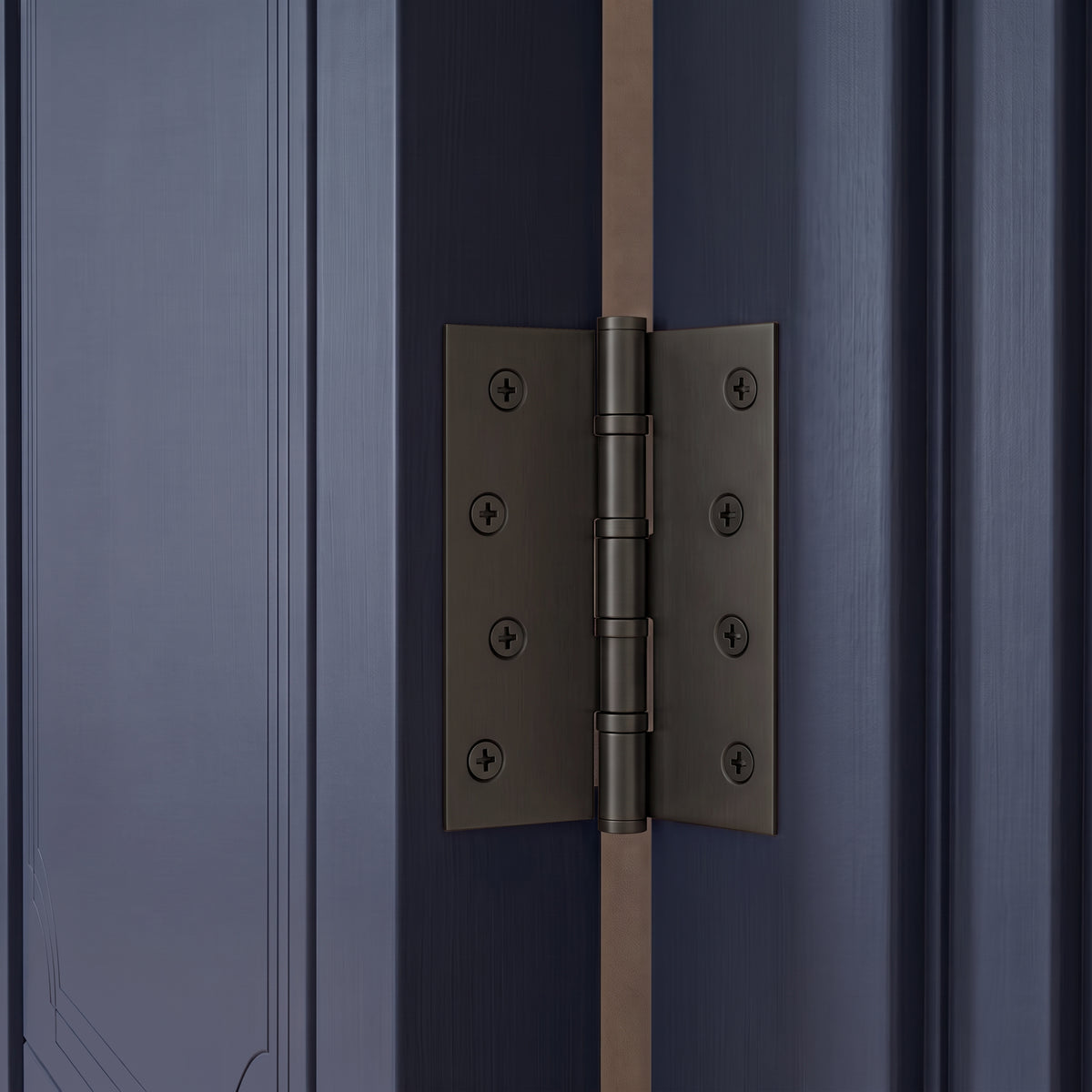 Brass Door Hinge in Matte Grey