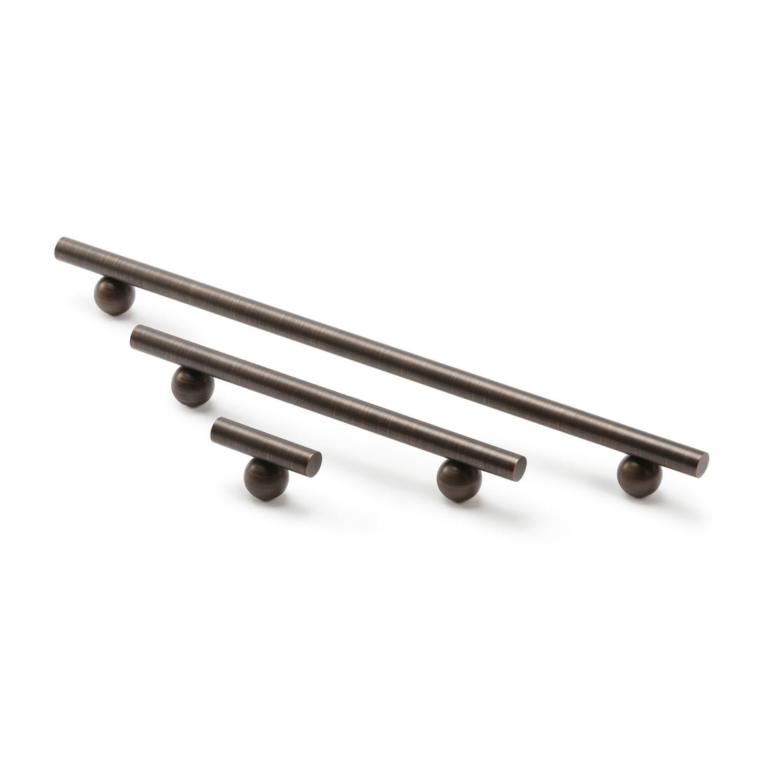 Flair Handle in Antique Copper Brass on cabinetry