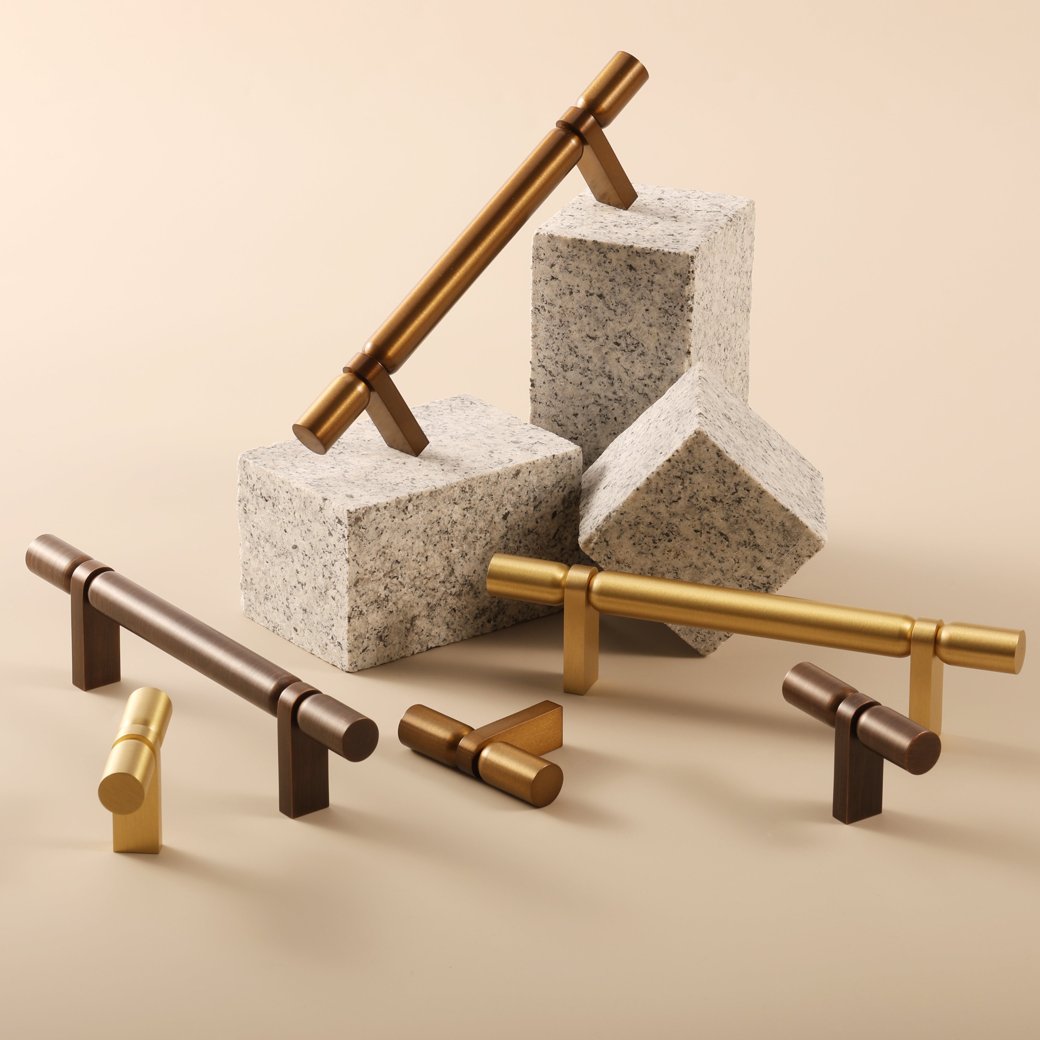 Satin Brass Cabinet Handles & Knobs | Zano Hardware