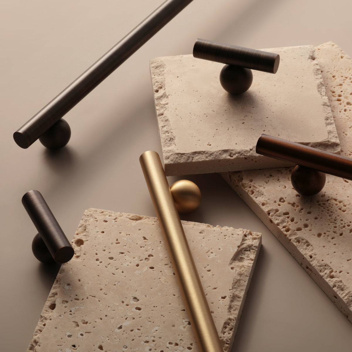 Flair collection styled on travertine