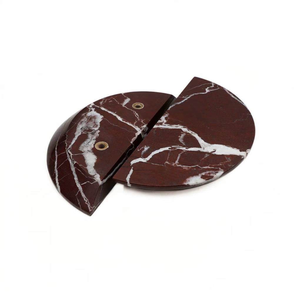 Semi Marble Handle Rosso