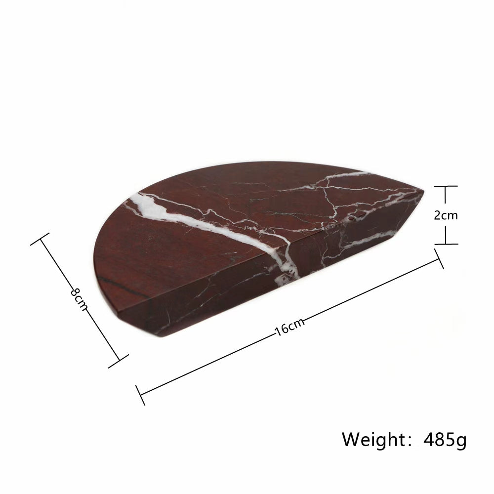 Semi Marble Handle Rosso