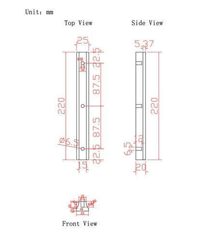 Rectangle Marble Handle Viola