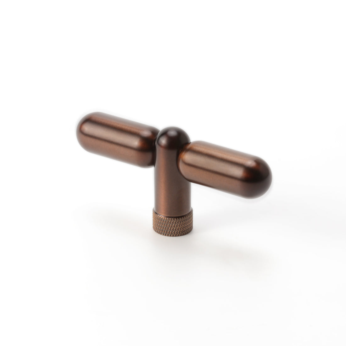 Monaco Knurled T-Knob in Copper Brass