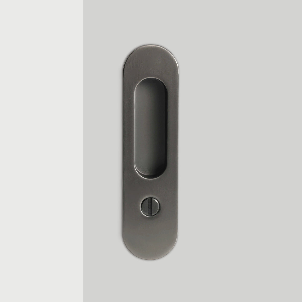 Nova Sliding Door Set in Matte Grey, installed