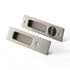 Aria Sliding Door Privacy Set in Matte Satin Nickel
