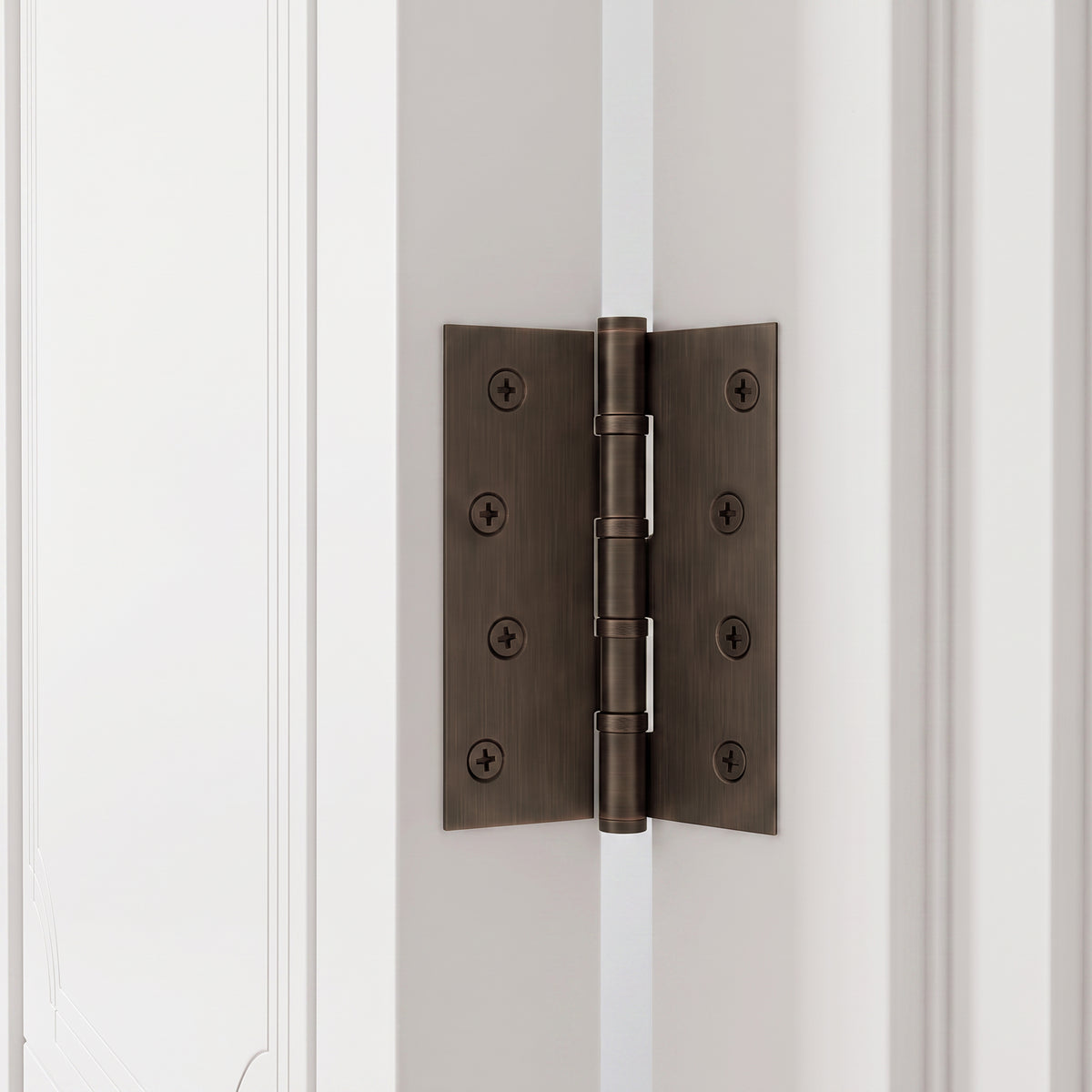 Brass Door Hinge in Antique Brushed Bronze