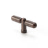 Monaco Knurled T-Knob in Antique Copper Brass