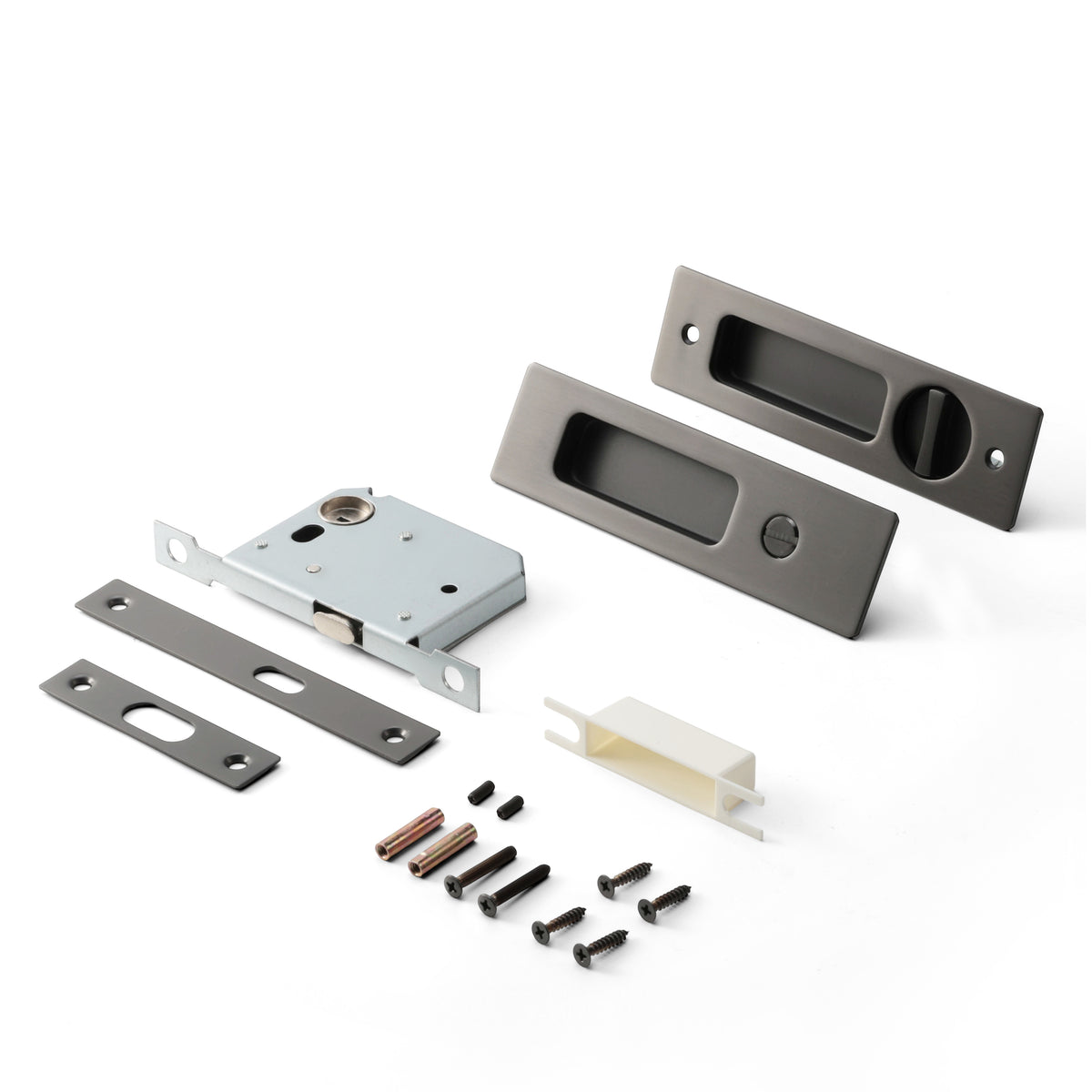 Aria Sliding Door Set in Matte Grey, full kit