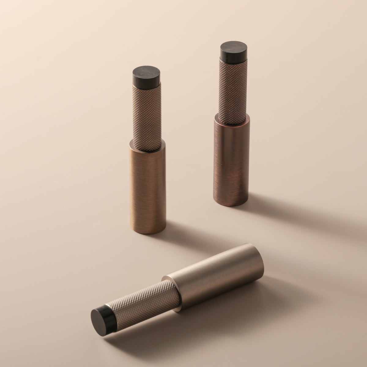 Halo Door Stop finishes styled together