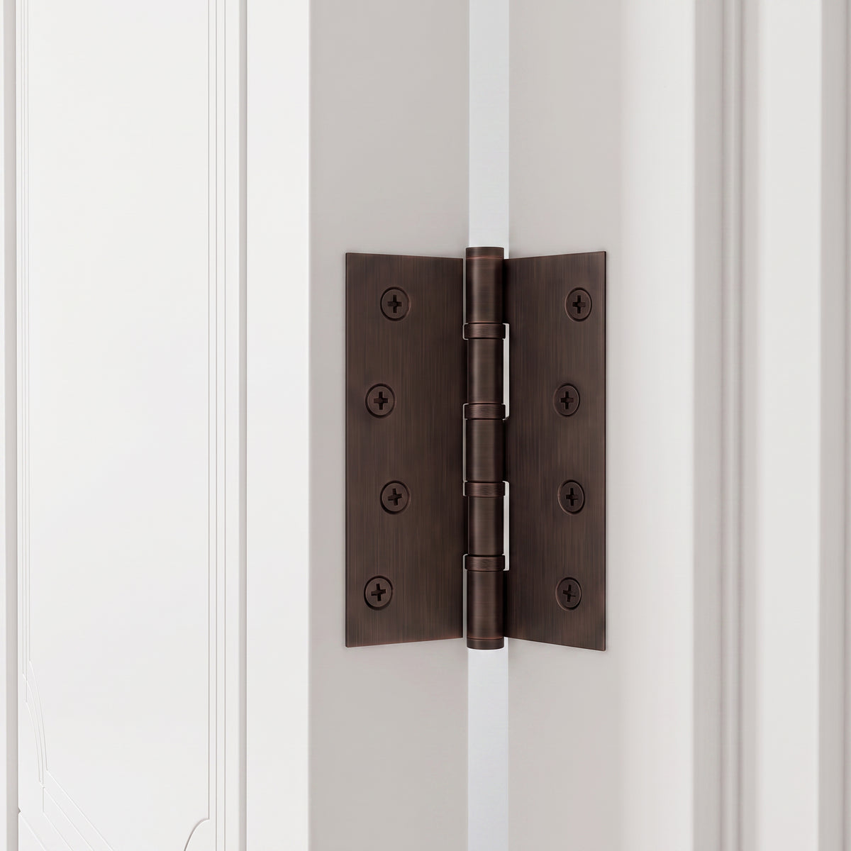Brass Door Hinge in Antique Copper Brass