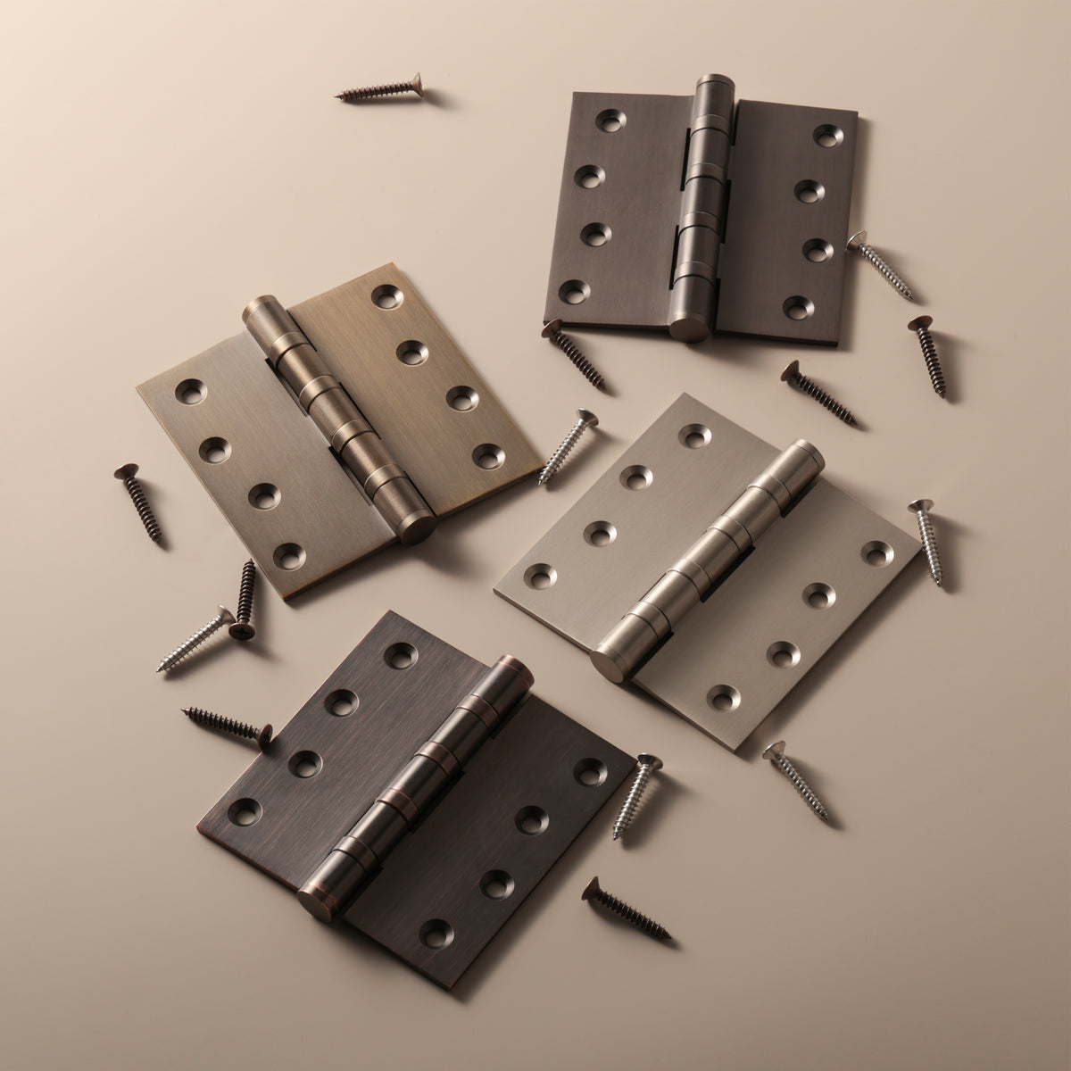 Brass Door Hinge in Antique Brushed Bronze