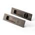 Aria Sliding Door Privacy Set in Antique Brushed Bronze