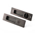 Aria Sliding Door Privacy Set in Antique Copper Brass