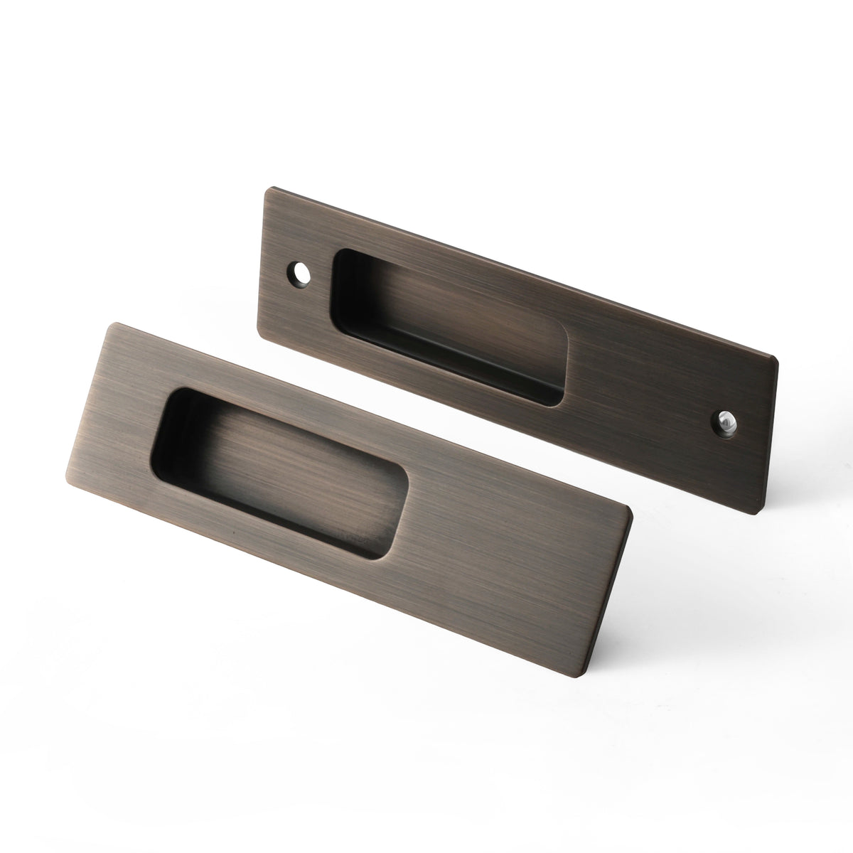 Aria Sliding Door Passage Set in Antique Brushed Bronze