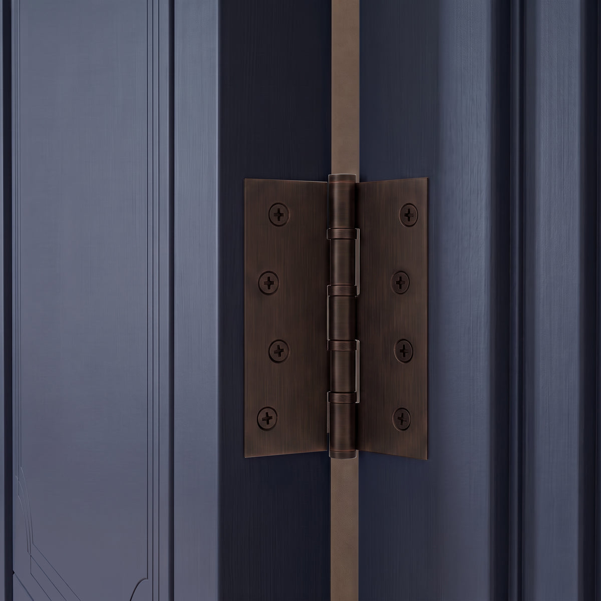 Brass Door Hinge in Antique Copper Brass