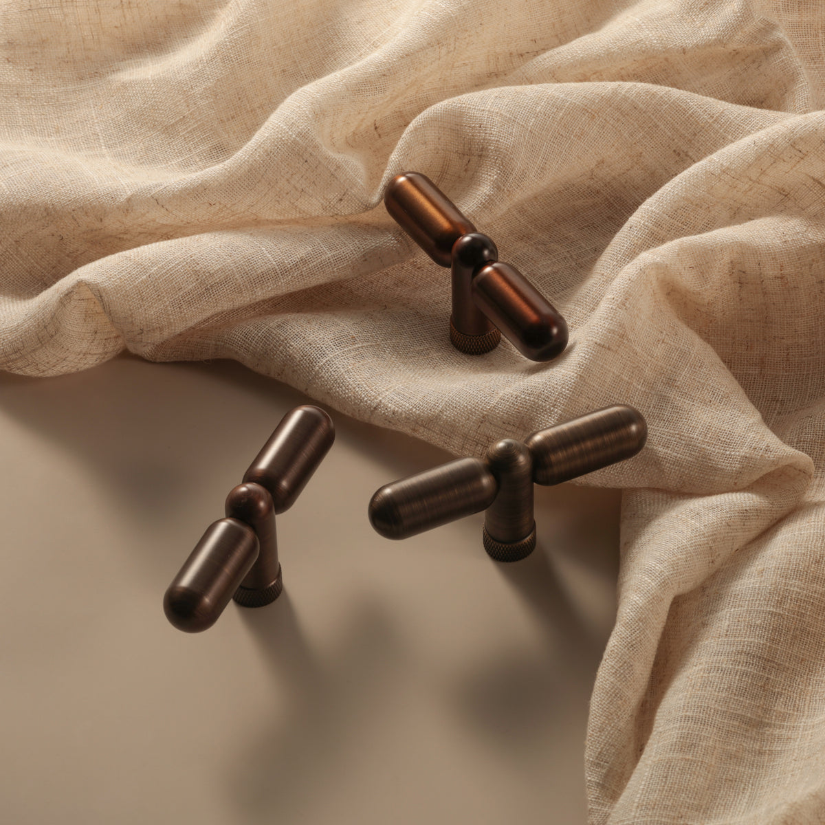 Monaco T-Knobs styled on linen