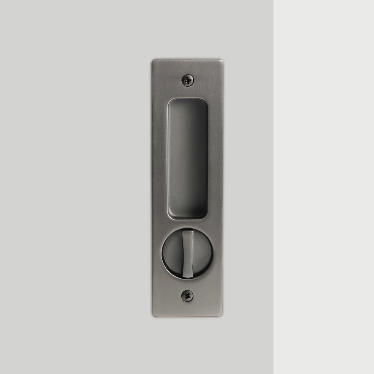 Aria Sliding Door Set in Matte Grey, privacy turn