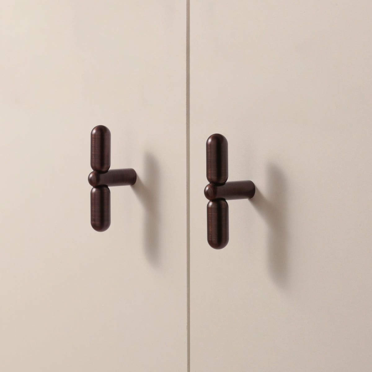 Monaco T-Knob in Antique Copper Brass