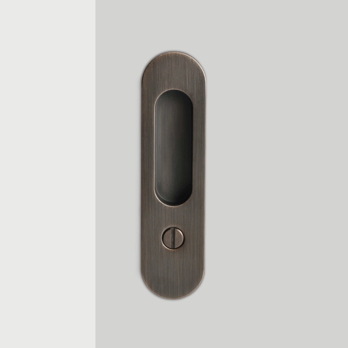 Nova Sliding Door Set in Antique Brushed Bronze, installed