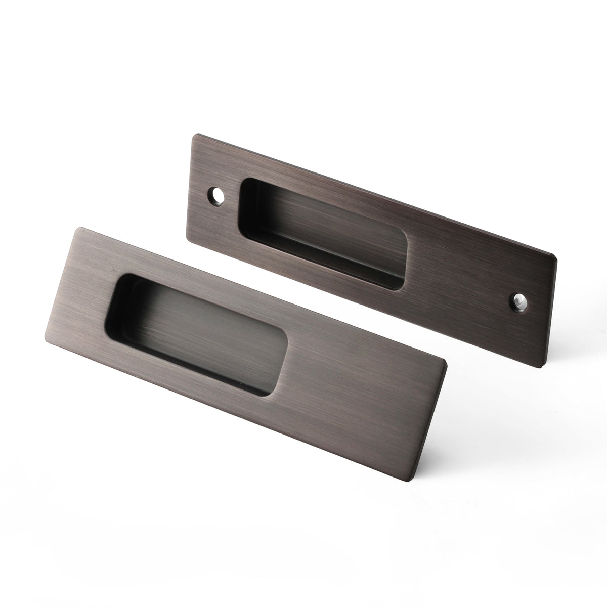 Aria Sliding Door Passage Set in Antique Copper Brass